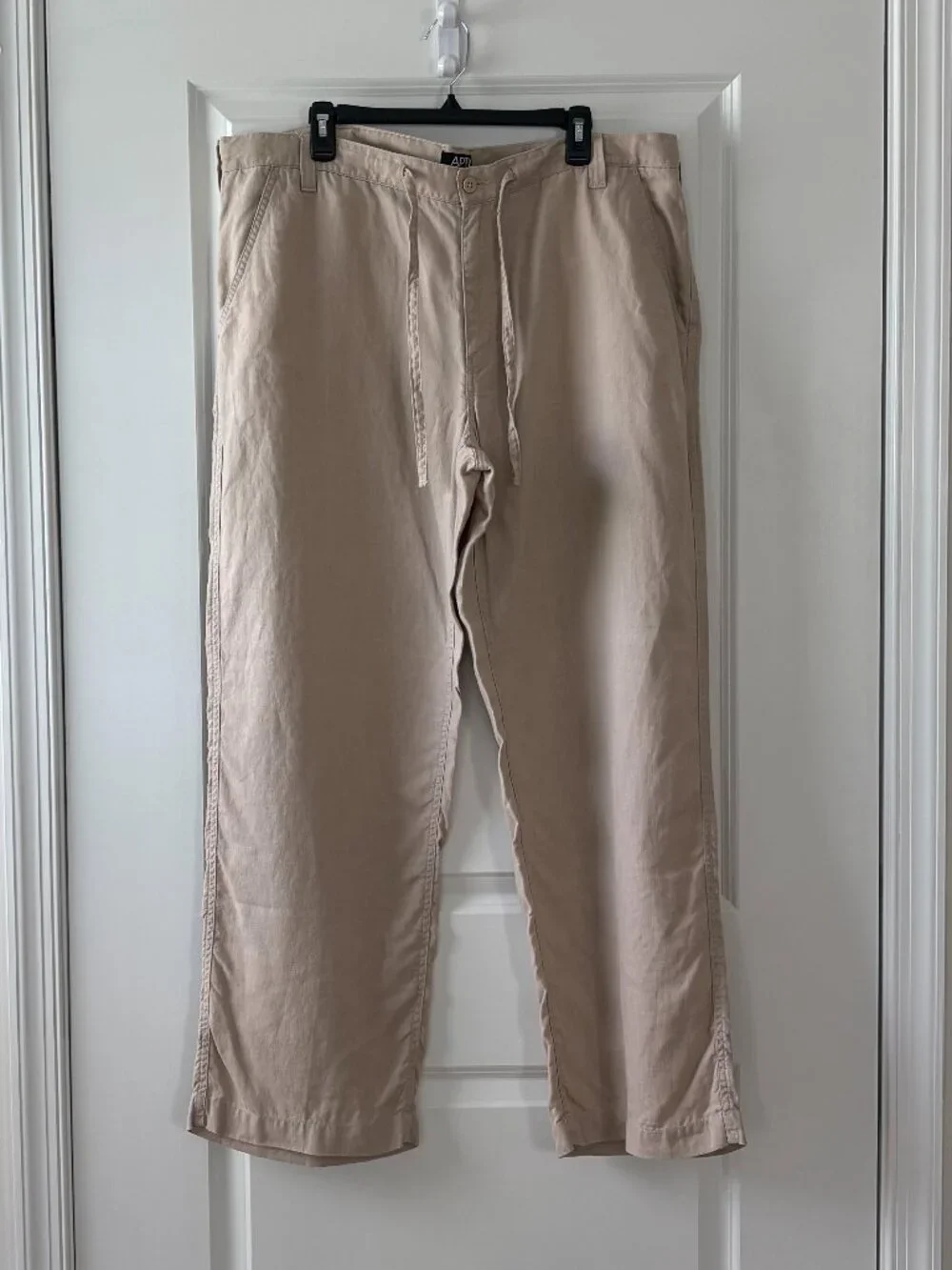 Apt. 9 Men's 100% Pure Linen Pants, Flat Front, Beach Chinos Size 40/32